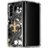 NFL New Orleans Saints Tropical Print Galaxy Z Fold4 5G Clear Case