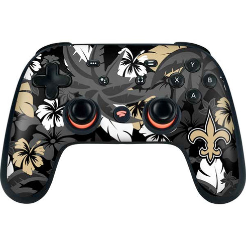 NFL New Orleans Saints Tropical Print Google Stadia Controller Skin