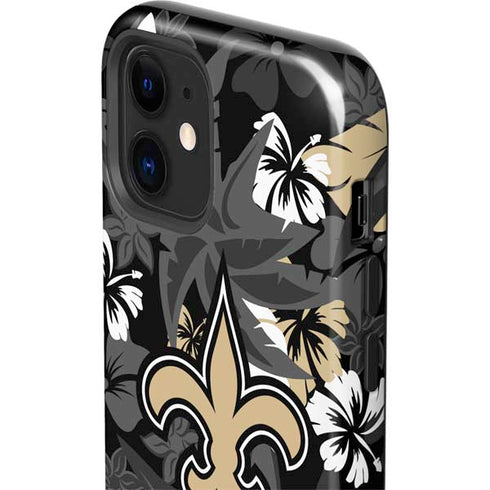 NFL New Orleans Saints Tropical Print iPhone 12 Impact Case
