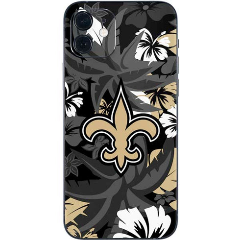 NFL New Orleans Saints Tropical Print iPhone 12 Mini Skin