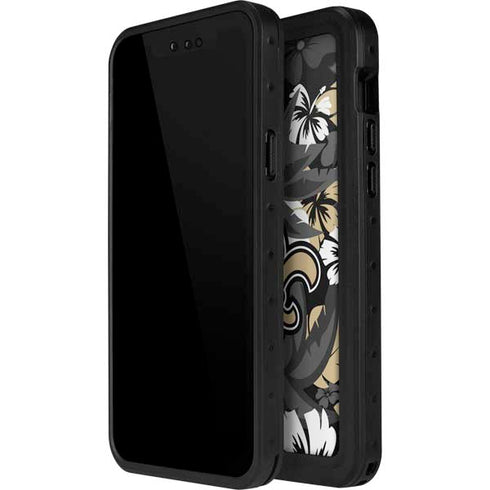 NFL New Orleans Saints Tropical Print iPhone 12 Mini Waterproof Case