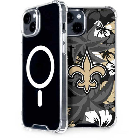 NFL New Orleans Saints Tropical Print iPhone 13 MagSafe Case