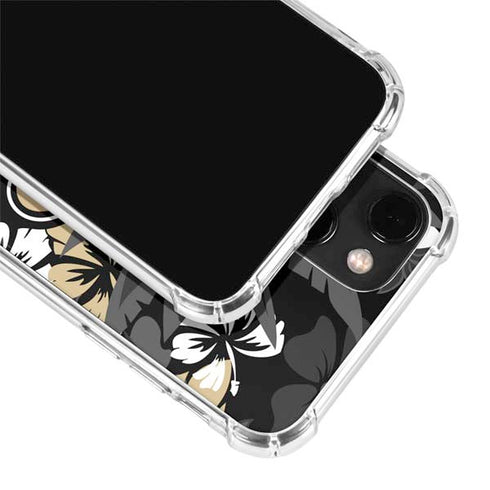 NFL New Orleans Saints Tropical Print iPhone 13 Mini Clear Case