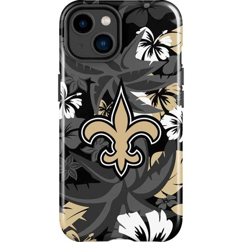 NFL New Orleans Saints Tropical Print iPhone 14 Plus Impact Case