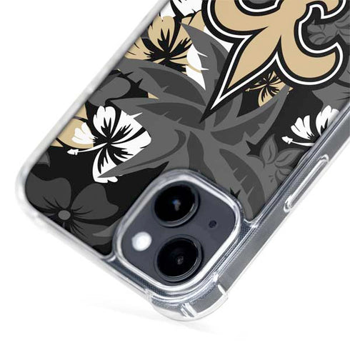 NFL New Orleans Saints Tropical Print iPhone 15 Plus MagSafe Case