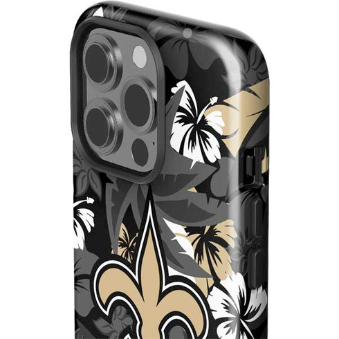 NFL New Orleans Saints Tropical Print iPhone 15 Pro Impact Case