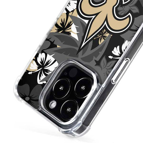 NFL New Orleans Saints Tropical Print iPhone 15 Pro MagSafe Case