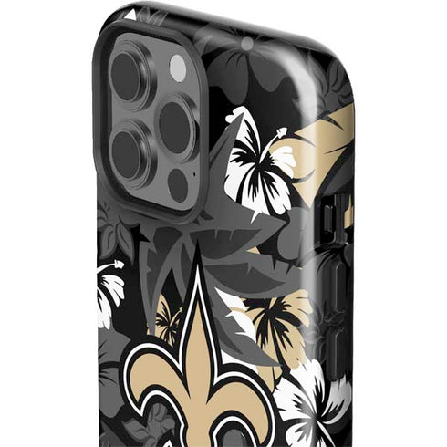 NFL New Orleans Saints Tropical Print iPhone 15 Pro Max Impact Case