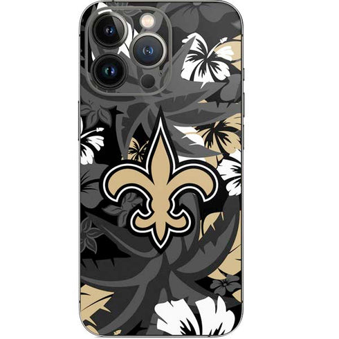 NFL New Orleans Saints Tropical Print iPhone 14 Pro Skin
