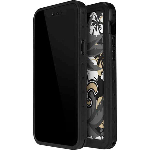 NFL New Orleans Saints Tropical Print iPhone 15 Waterproof Case