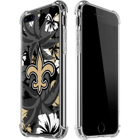 NFL New Orleans Saints Tropical Print iPhone 7/8 Plus Clear Case