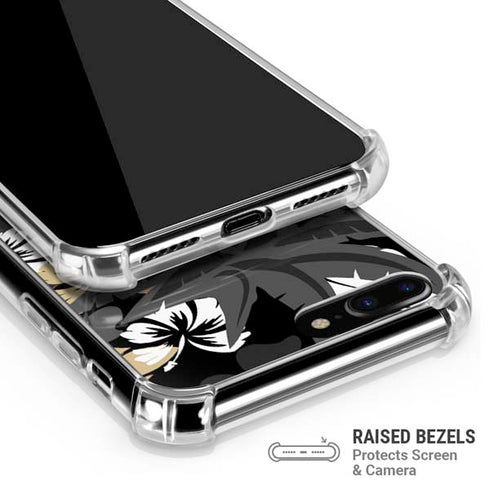 NFL New Orleans Saints Tropical Print iPhone 7/8 Plus Clear Case