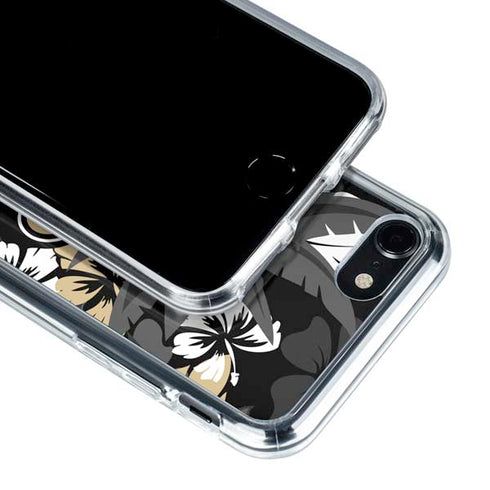 NFL New Orleans Saints Tropical Print iPhone SE (2nd & 3rd Gen) Clear Case