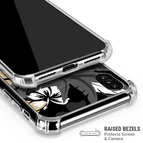 NFL New Orleans Saints Tropical Print iPhone X/XS Clear Case