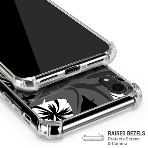 NFL New Orleans Saints Tropical Print iPhone XR Clear Case