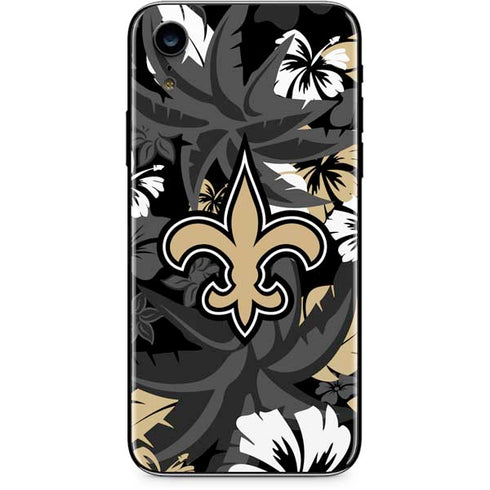 NFL New Orleans Saints Tropical Print iPhone XR Skin
