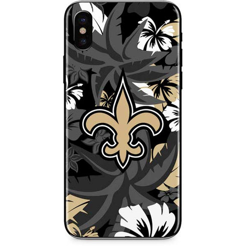NFL New Orleans Saints Tropical Print iPhone XS Skin