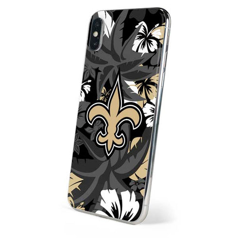 NFL New Orleans Saints Tropical Print iPhone XS Skin