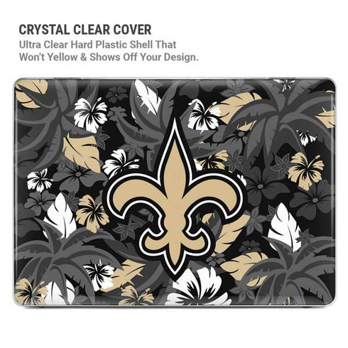 NFL New Orleans Saints Tropical Print MacBook Pro 16in (2021-25) Case plus Skin