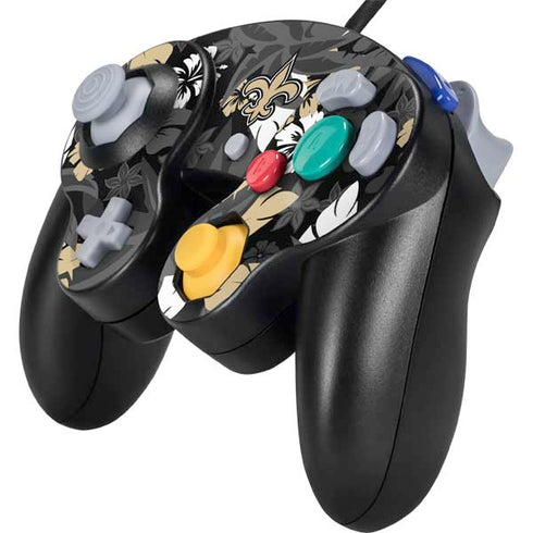 NFL New Orleans Saints Tropical Print Nintendo GameCube Controller Skin