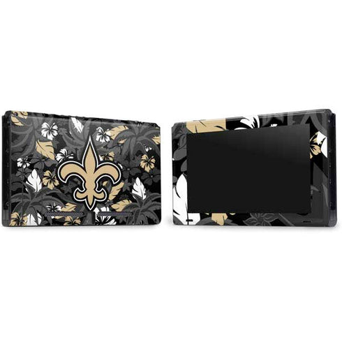 NFL New Orleans Saints Tropical Print Nintendo Switch Bundle Skin