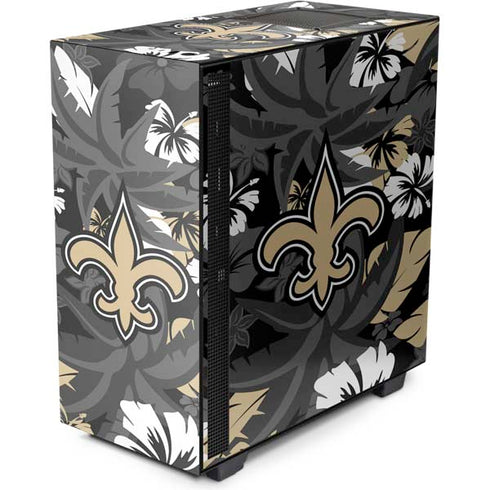 NFL New Orleans Saints Tropical Print NZXT H510 Compact ATX Mid-Tower Case Skin