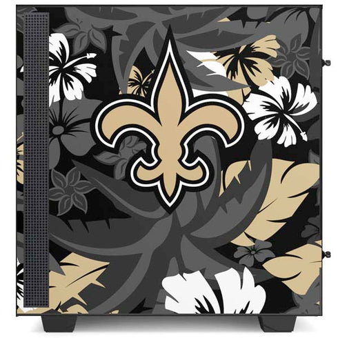 NFL New Orleans Saints Tropical Print NZXT H510 Compact ATX Mid-Tower Case Skin