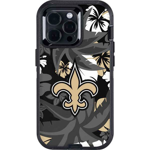 NFL New Orleans Saints Tropical Print Otterbox Defender iPhone Skin
