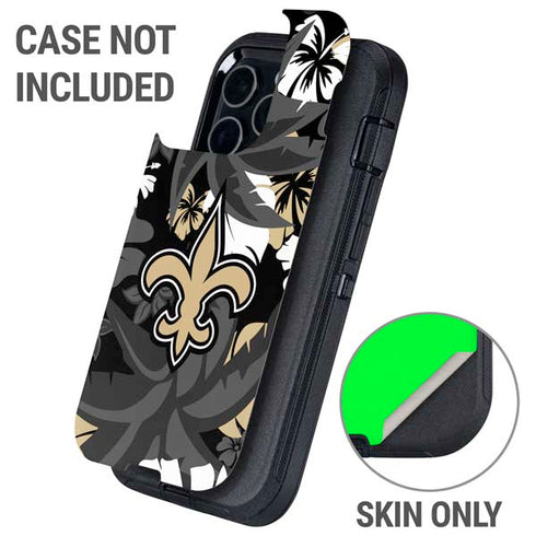 NFL New Orleans Saints Tropical Print Otterbox Defender iPhone Skin