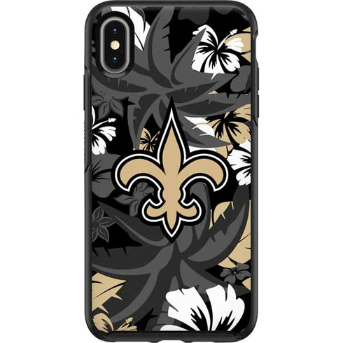 NFL New Orleans Saints Tropical Print Otterbox Symmetry iPhone Skin