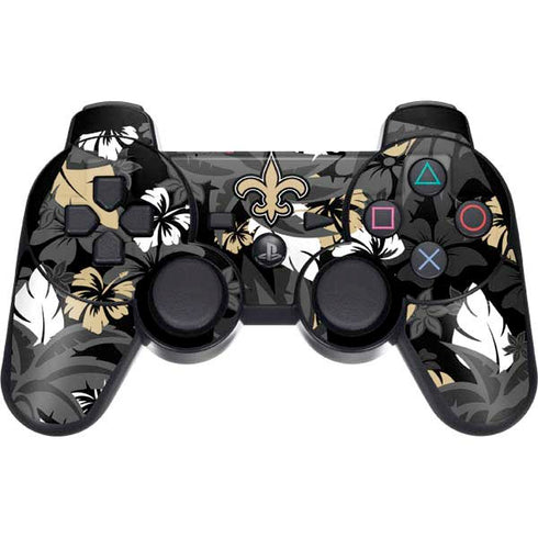 NFL New Orleans Saints Tropical Print PS3 Dual Shock wireless controller Skin