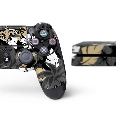 NFL New Orleans Saints Tropical Print PS4 Console and Controller Bundle Skin