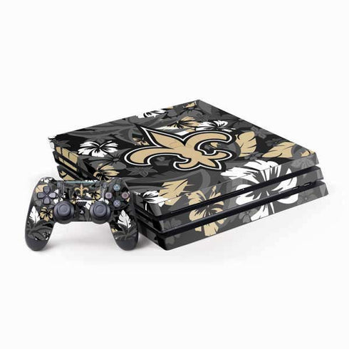 NFL New Orleans Saints Tropical Print PS4 Pro Bundle Skin