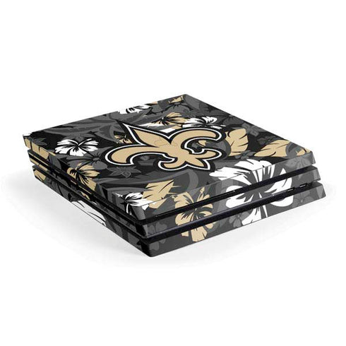 NFL New Orleans Saints Tropical Print PS4 Pro Console Skin