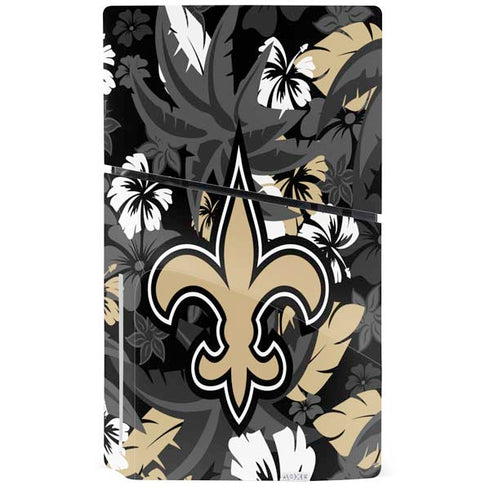 NFL New Orleans Saints Tropical Print PS5 Slim Disk Console Skin