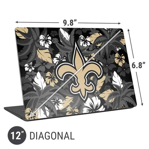 NFL New Orleans Saints Tropical Print Universal Laptop 12in (9.8 x 6.8in) Skin
