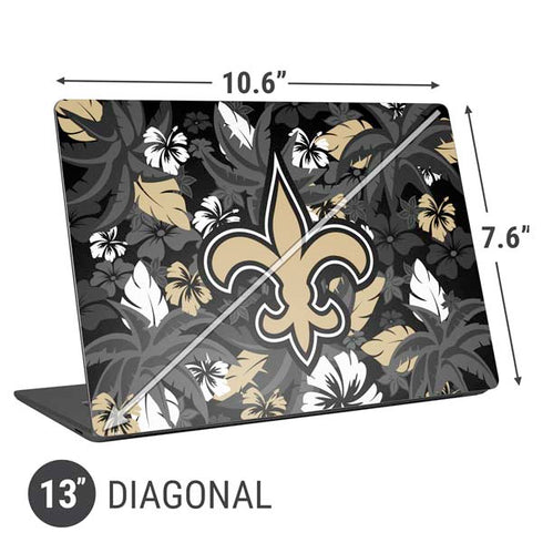 NFL New Orleans Saints Tropical Print Universal Laptop 13in (10.6 x 7.6in) Skin