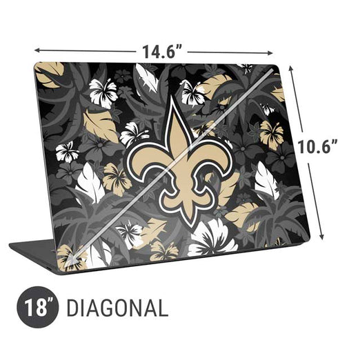 NFL New Orleans Saints Tropical Print Universal Laptop 18in (14.6 x 10.6in) Skin
