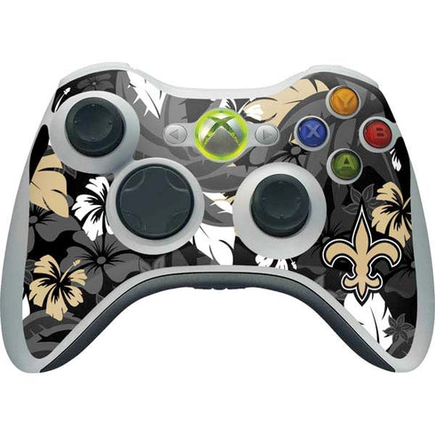 NFL New Orleans Saints Tropical Print Xbox 360 Wireless Controller Skin