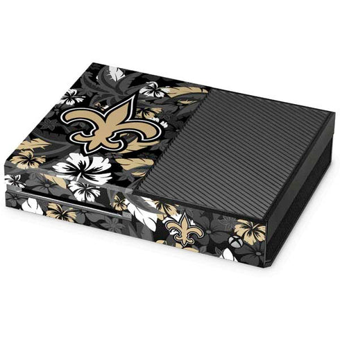 NFL New Orleans Saints Tropical Print Xbox One Console Skin