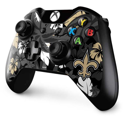 NFL New Orleans Saints Tropical Print Xbox One Controller Skin