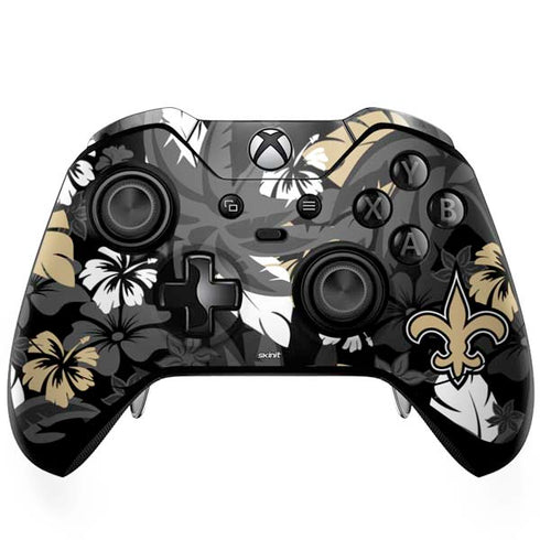 NFL New Orleans Saints Tropical Print Xbox One Elite Controller Skin