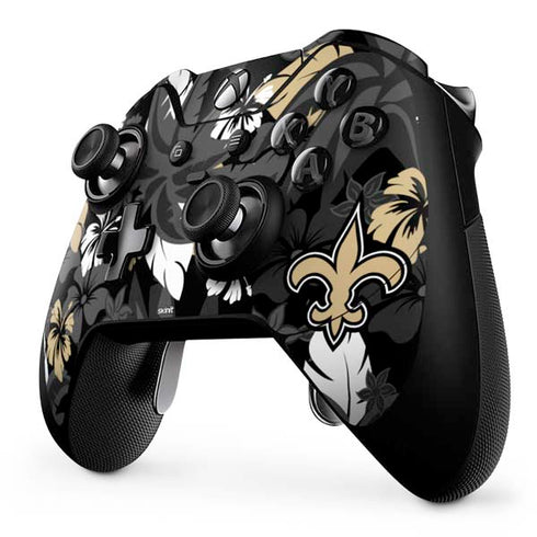 NFL New Orleans Saints Tropical Print Xbox One Elite Controller Skin