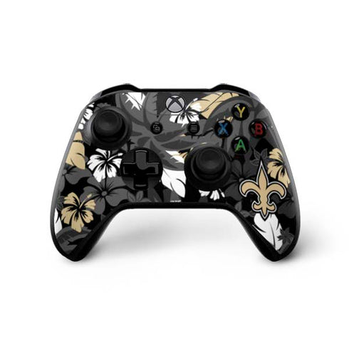 NFL New Orleans Saints Tropical Print Xbox One X Bundle Skin
