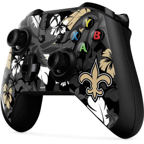 NFL New Orleans Saints Tropical Print Xbox One X Controller Skin