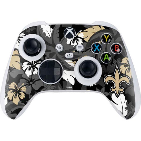 NFL New Orleans Saints Tropical Print Xbox Series S Controller Skin