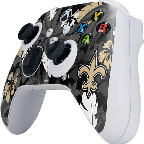 NFL New Orleans Saints Tropical Print Xbox Series S Controller Skin