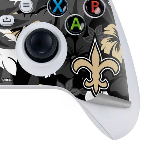 NFL New Orleans Saints Tropical Print Xbox Series S Controller Skin