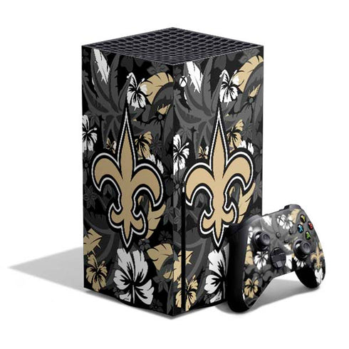 NFL New Orleans Saints Tropical Print Xbox Series X Bundle Skin
