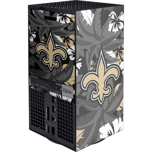 NFL New Orleans Saints Tropical Print Xbox Series X Console Skin